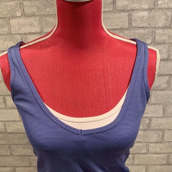 Lucy Striped Cross Strap Tank - Picture 2 of 5